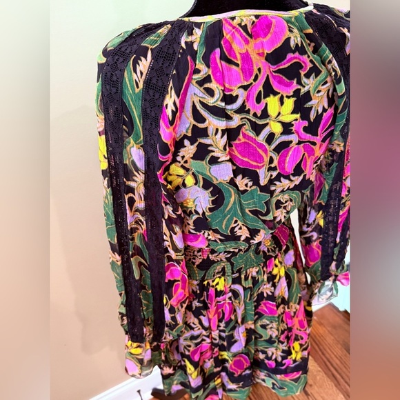 Women’s ANTHROPOLOGIE Genevieve lace floral mini dress- Size Small - Picture 6 of 8